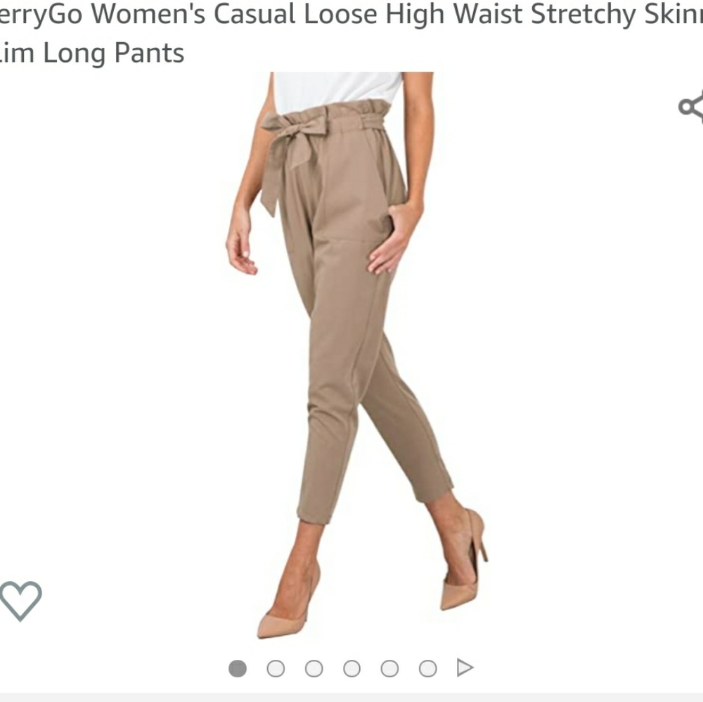 NWT: Chiffon high waist stretchy skinny long pants